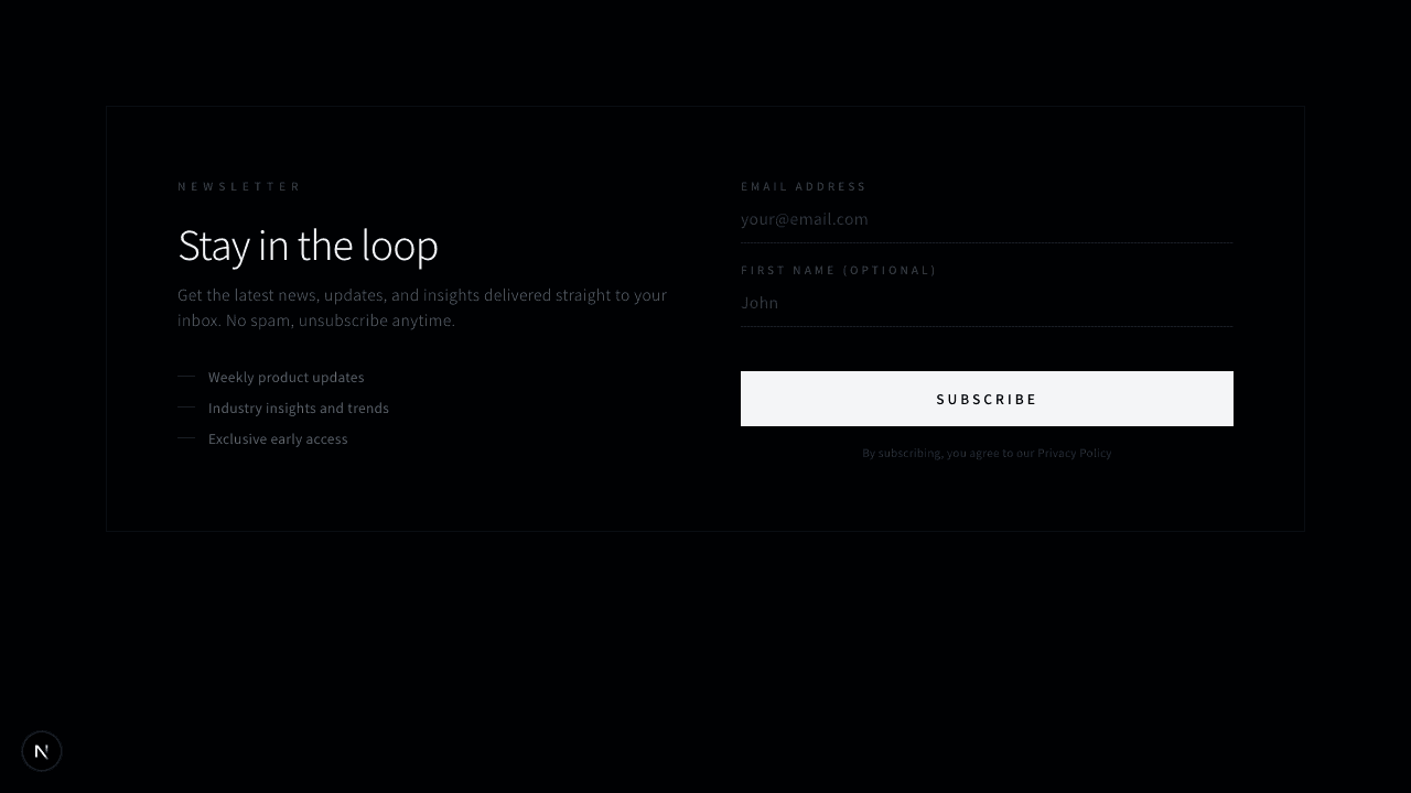 ニュースレターCTA