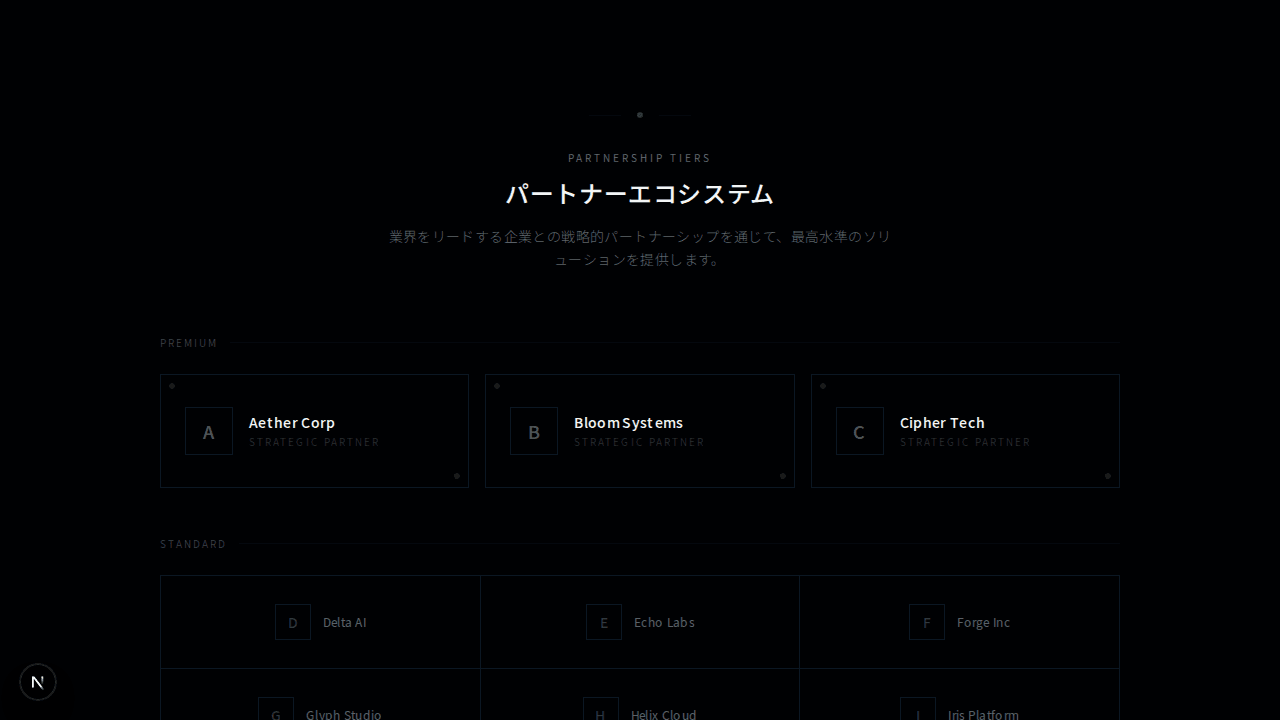 ティア別パートナーロゴクラウド