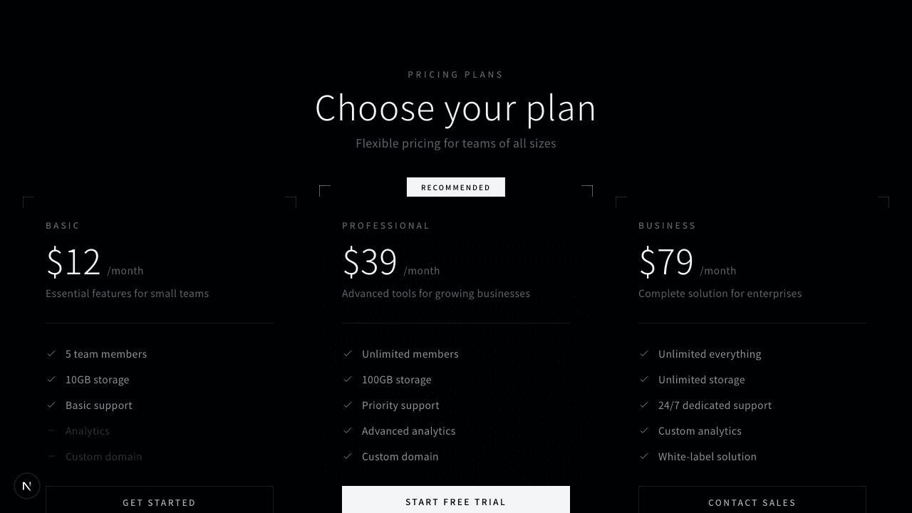 プライシングカード