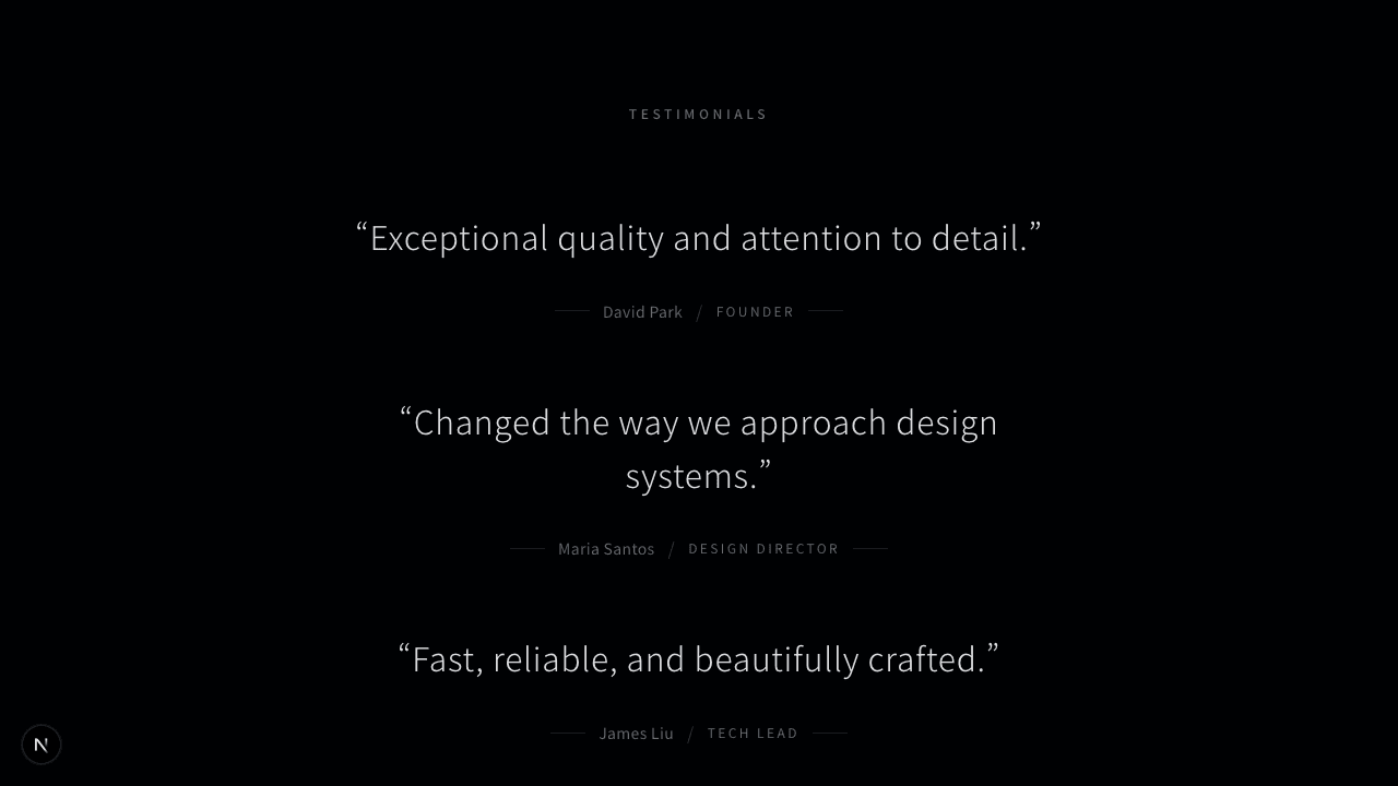 ミニマルテスティモニアル